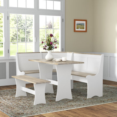 Vilo Home Inc. Industrial Charms 6 Person Solid Wood Breakfast Nook Dining Set Wayfair